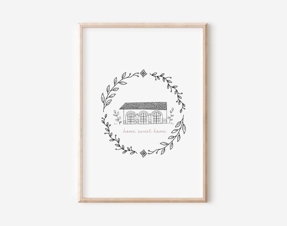 Home Sweet Home Print Welcome Poster Home Posters House Entrance Poster Housewarming Gift