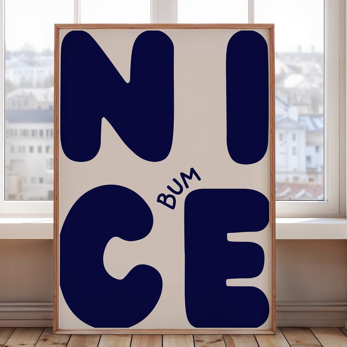 Nice Bum Funny Bathroom Poster Print - Image 2