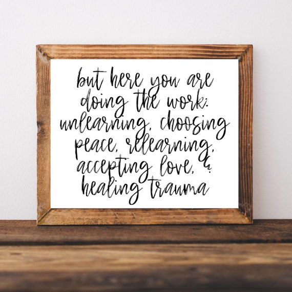 Do The Work Mental Health Gift, Office Art Print