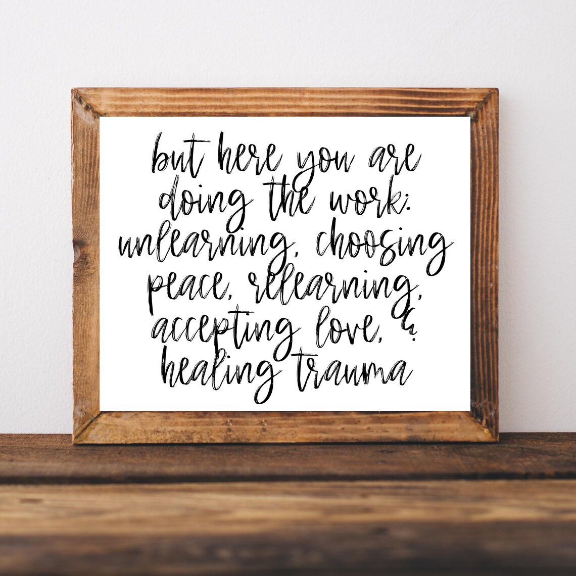 Do The Work Mental Health Gift, Office Art Print