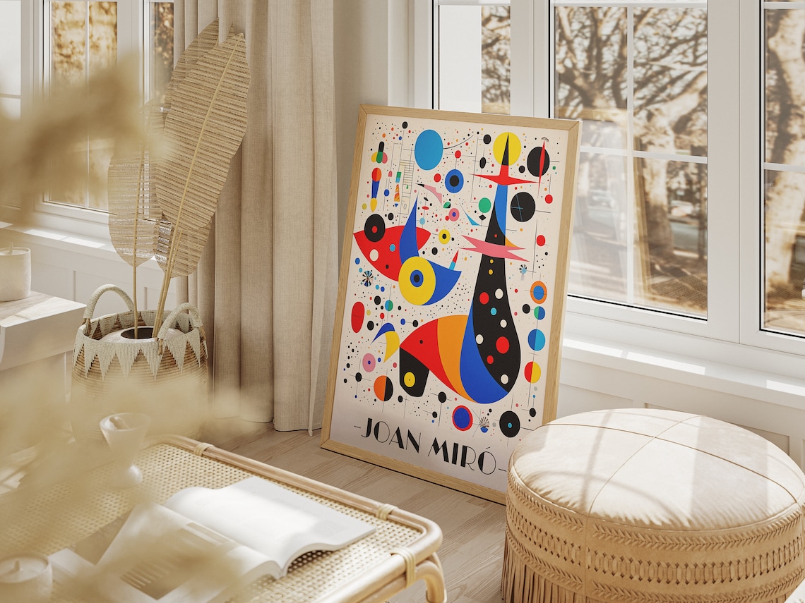 Joan Miro Osaka Exhibition Minimalist Abstract Art Print - Image 4