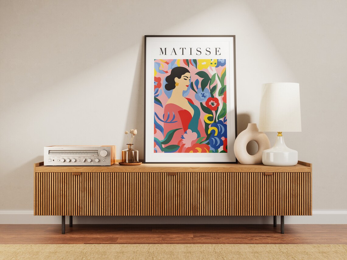 Matisse Woman Among Flowers Fauvist Cut Out Exhibition Poster - Image 2