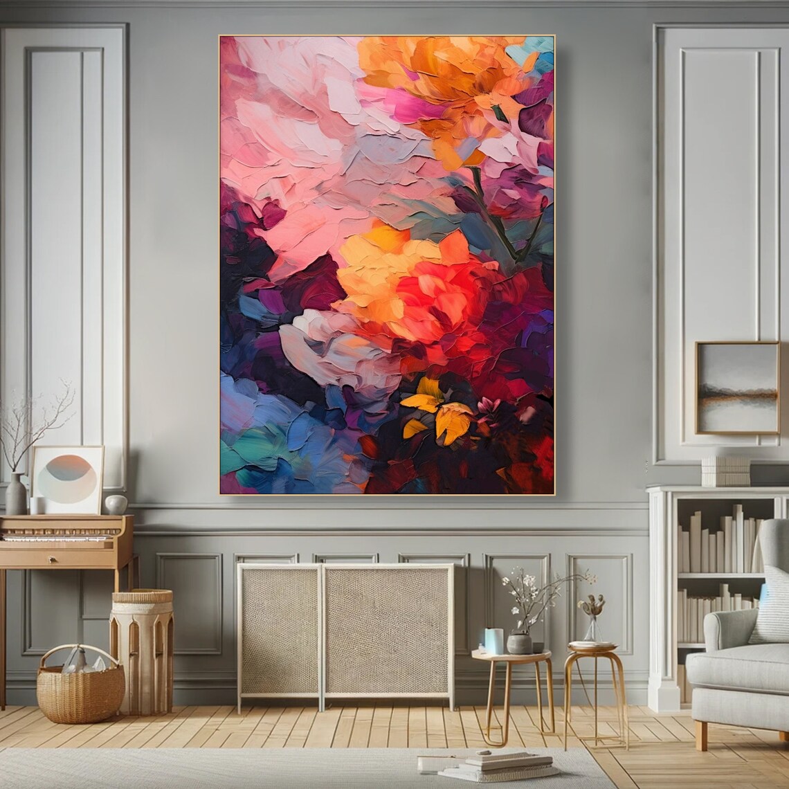 Abstract Floral Blossoms, Impressionist Art Print - Image 2