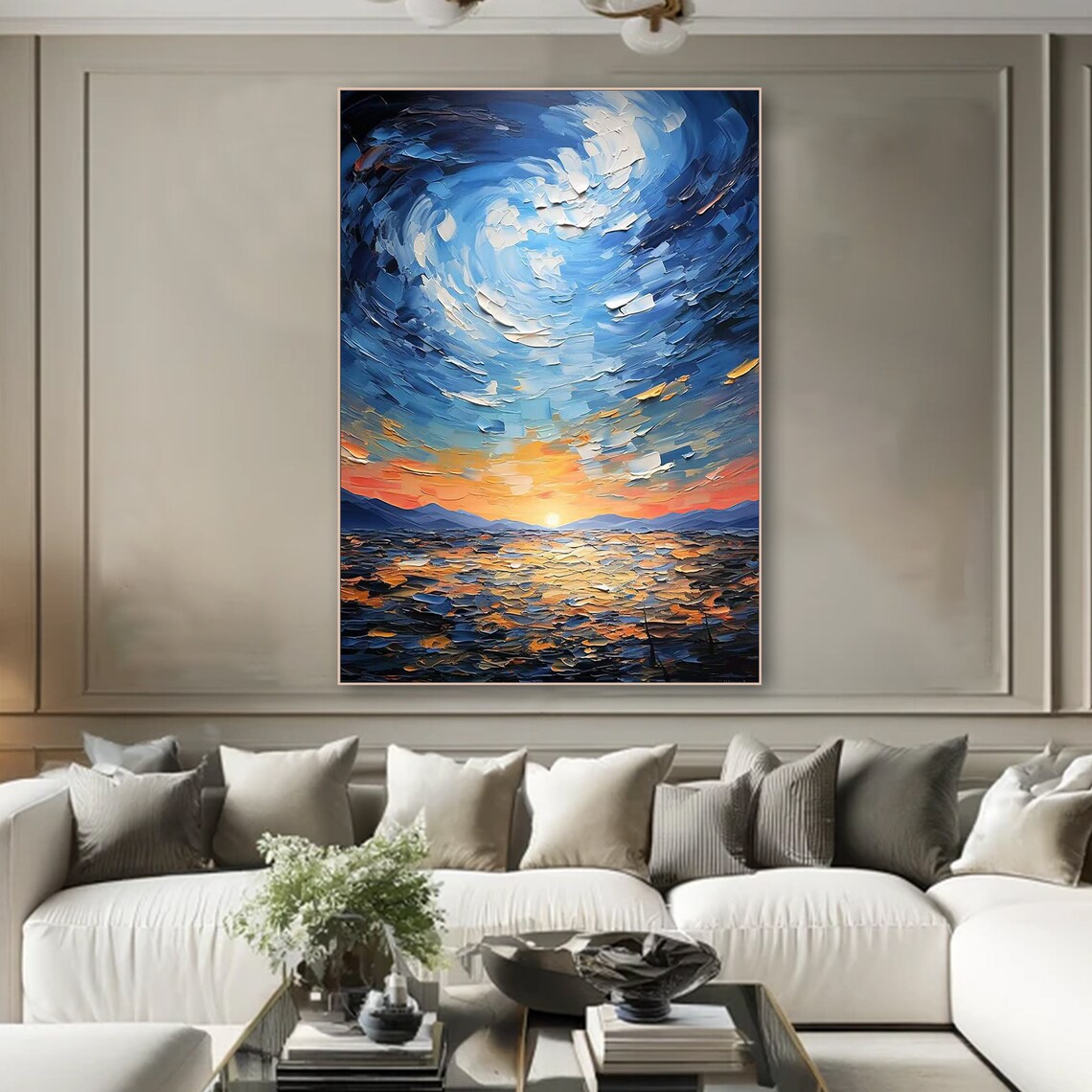 Rolling Clouds, Abstract Expressionist Wall Art Print - Image 5