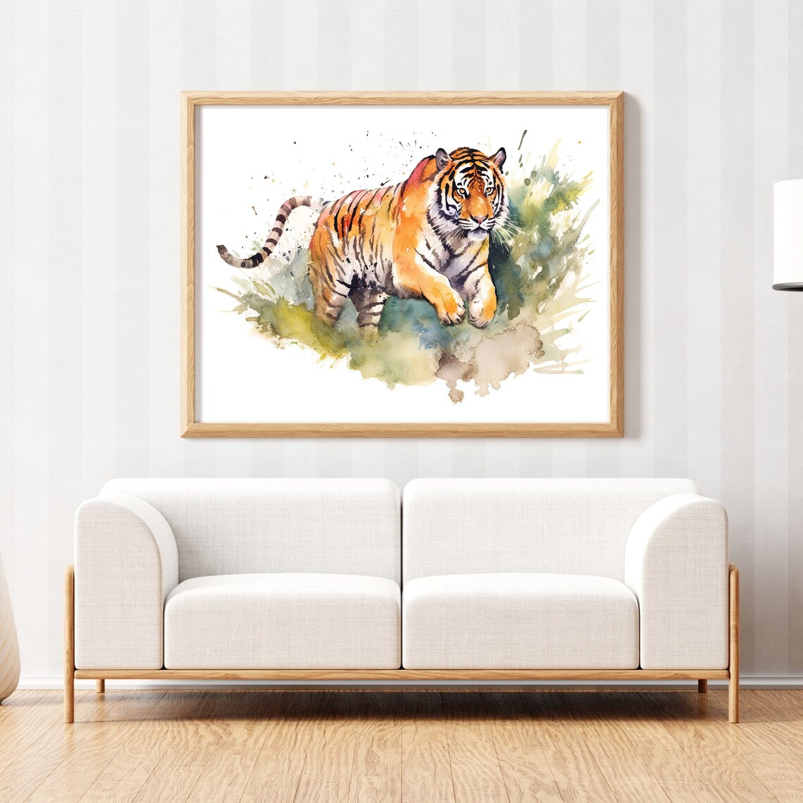 Tiger Watercolor Art Print, Nursery Decor - Image 3