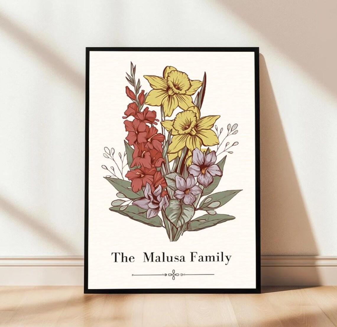 Birth Flowers Print for Moms, Mother's Day Gift