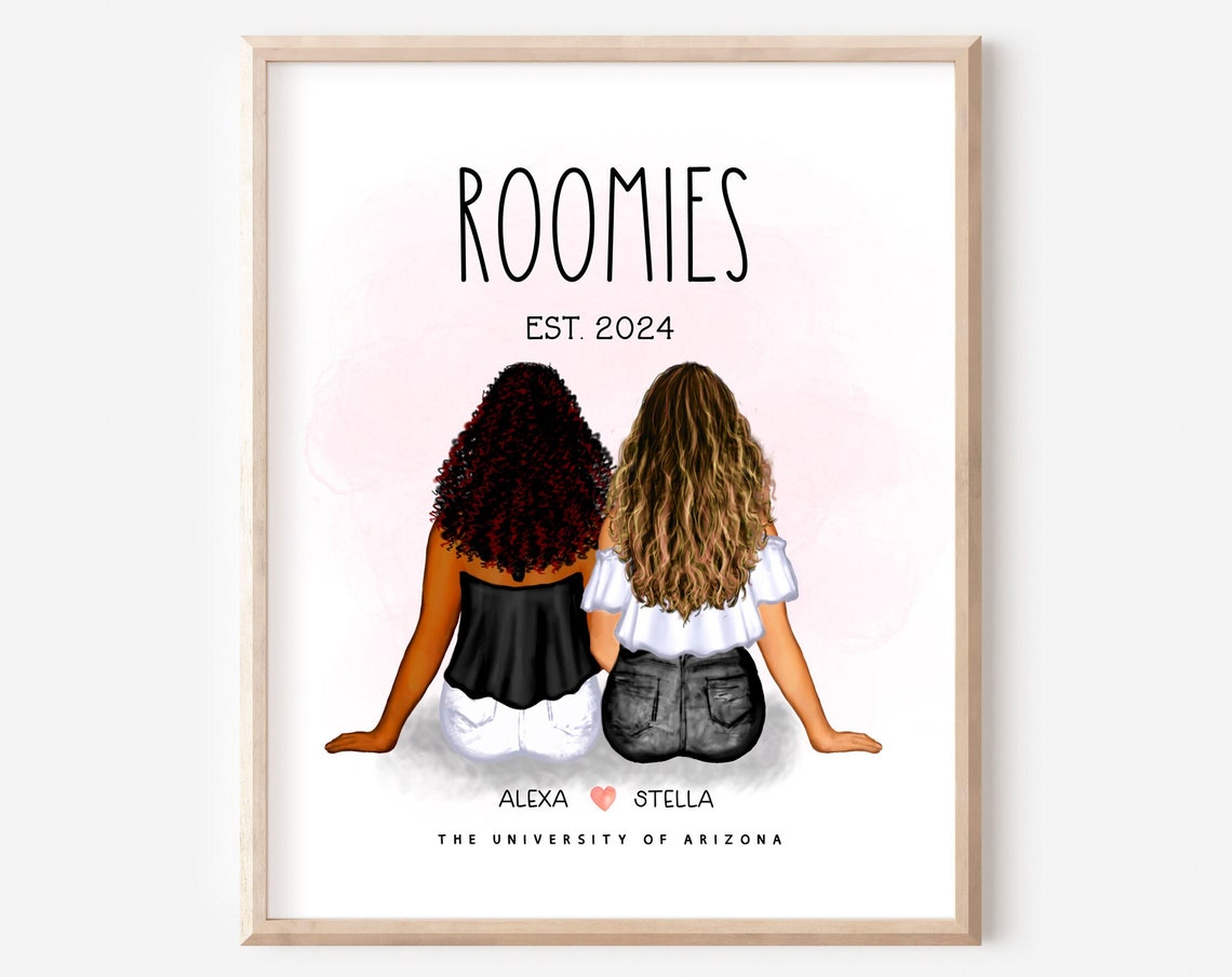 Roomies Est 2024 Arizona University Duo College Dorm Gift Print
