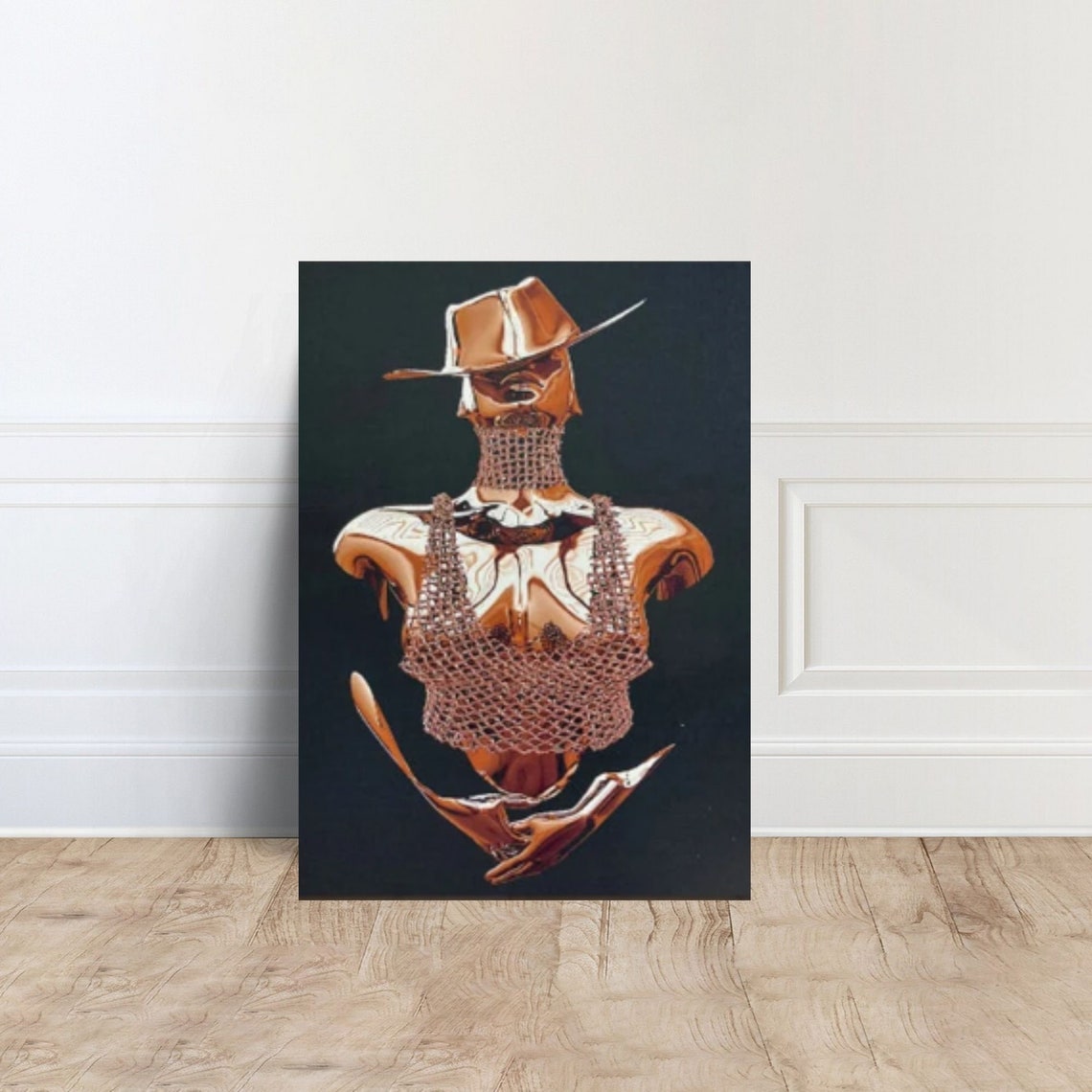 Woman in Cowboy Hat, Portrait Art Print