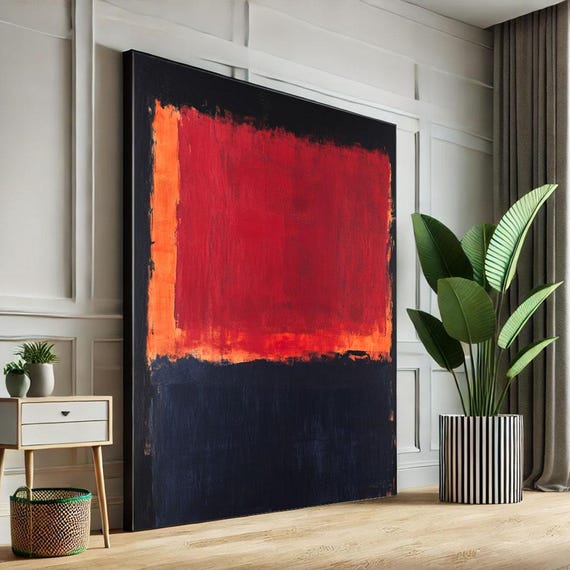 Mark Rothko Red And Black Canvas Iconic Color Field Painting Reproduction For Bold Modern Interiors
