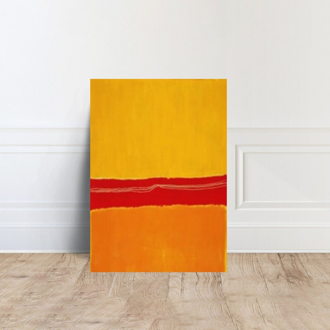 Mark Rothko Style Golden Yellow Red Color Field Abstract Art Poster