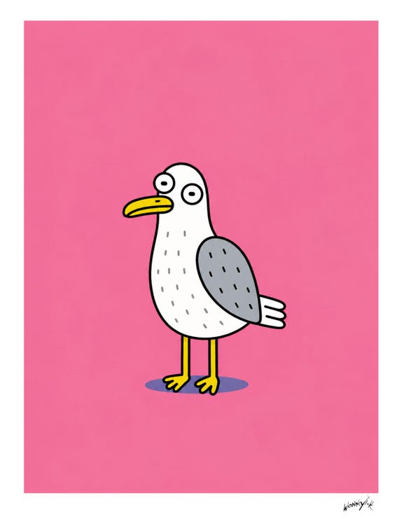 Yeah Nah Bird Poster Digital Art Print Funny And Quirky Artwork