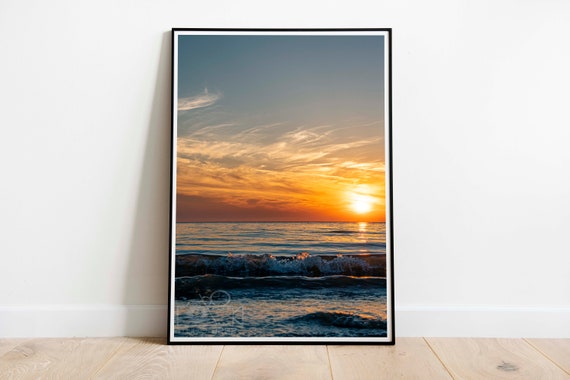 Print Wall Art Photo Of The Sunset And Waves
