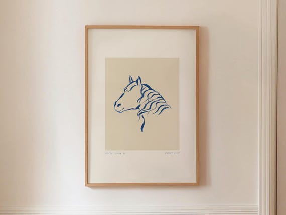 Horse Sketch 1, Minimalist Equestrian Art Print