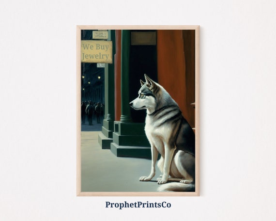 Siberian Husky Poster Print Cute Animal Wall Art Dog Mom Gift Husky Oil Painting Home Dcor Wall Art Digitial