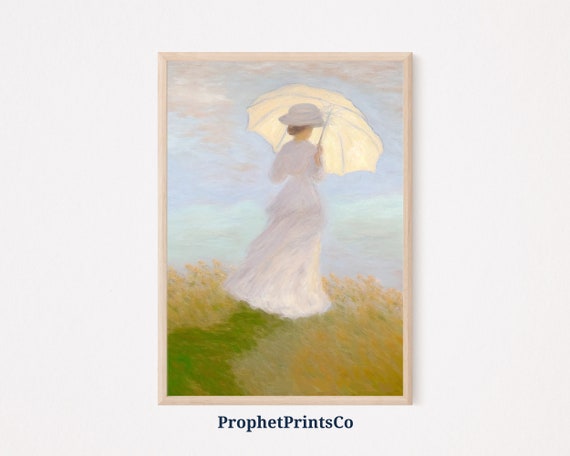 Soft Tone Summer Woman Poster Print Farmhouse Wall Art Summer Gift Cottage Painting Home Dcor Wall Art