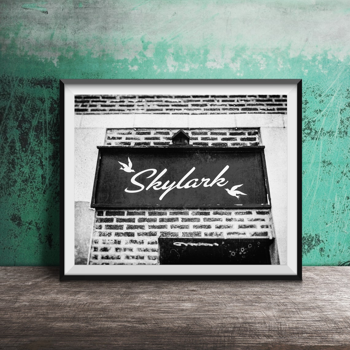 Skylark Green Hanging Bar Sign Pilsen Chicago Vintage Photo Poster - Image 2