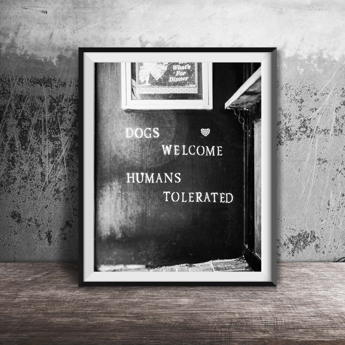 Dogs Welcome Humans Tolerated Modern Art Print - Image 2