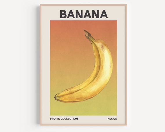 Banana Print Kitchen Print Fruit Wall Art Fruit Poster Kitchen Wall Art Kitchen Decor Wall Art Banana Poster Fruit Print