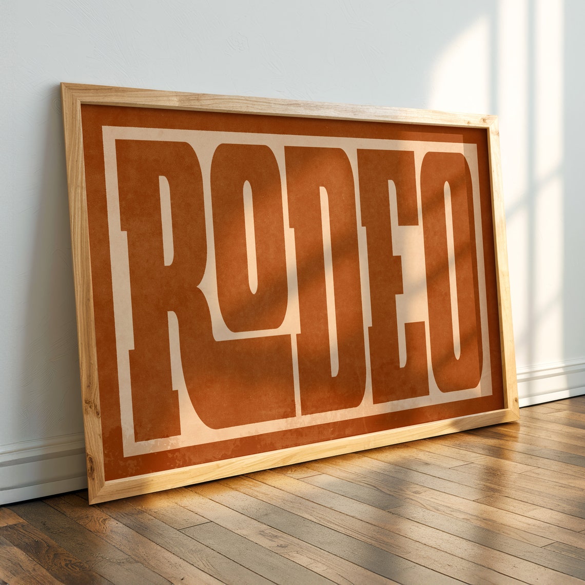 Rust Toned Rodeo Western Typography Vintage Aged Paper Poster - Image 3