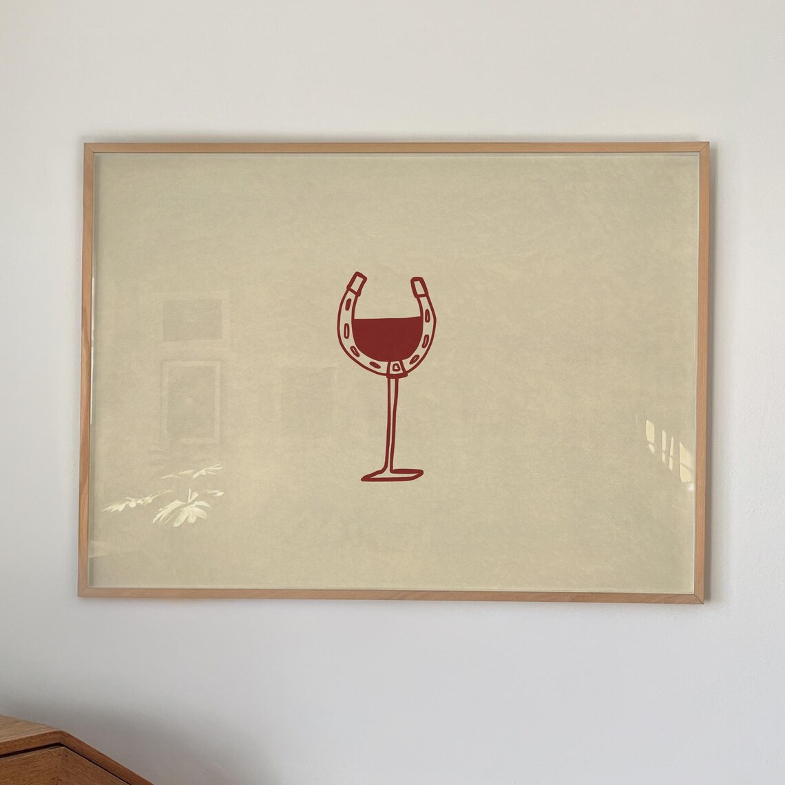 Western Wine Print, Minimalist Kitchen Decor