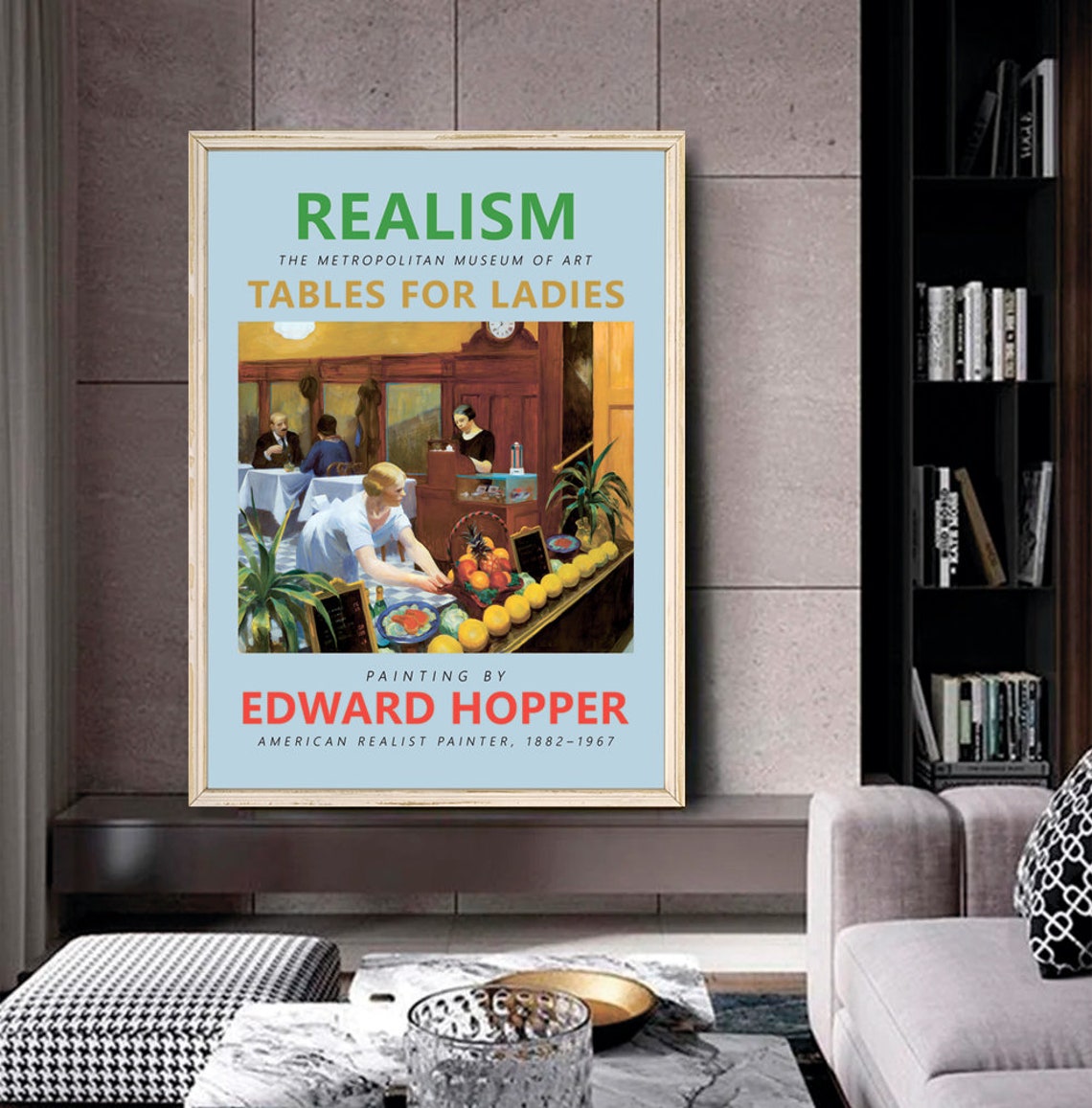 Edward Hopper Tables for Ladies 1930 Realism Restaurant Poster - Image 2