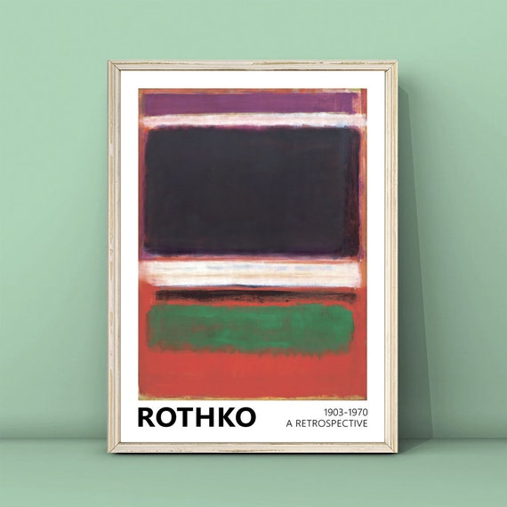 Mark Rothko Magenta Black Green On Orange Print Art Exhibition Poster Rothko Reproduction Poster Minimalism Print