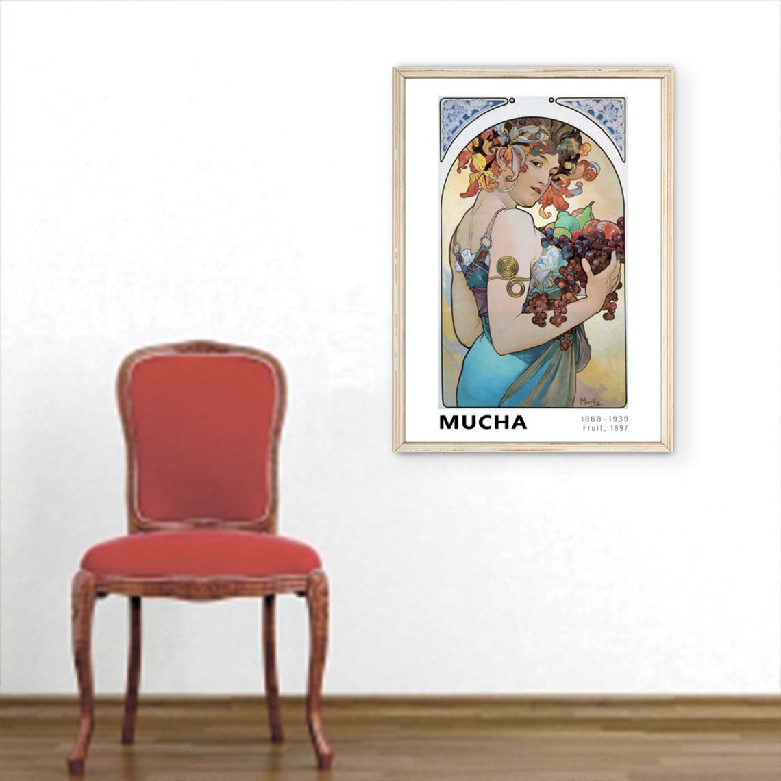 Alphonse Mucha Fruit 1897 Art Nouveau Exhibition Style Art Poster - Image 2
