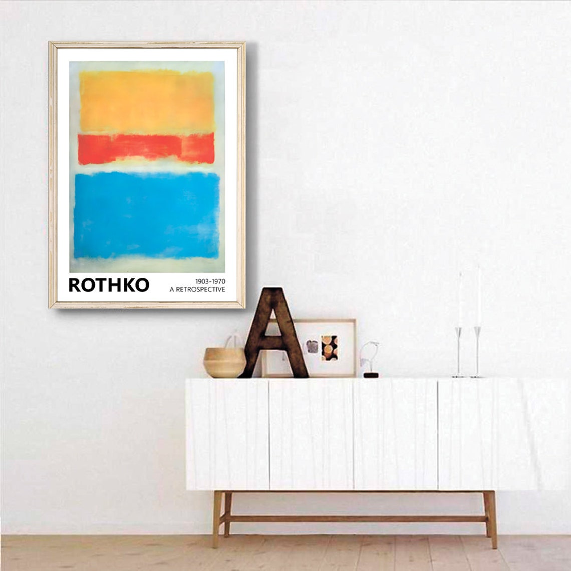 Mark Rothko Yellow Red Blue Color Field Retrospective Poster - Image 2
