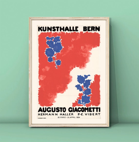 Augusto Giacometti Kunsthalle Bern 1924 Flowers Exhibition Poster