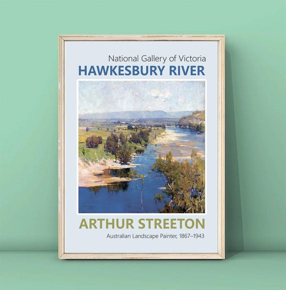 Arthur Streeton Hawkesbury River Print Streeton Painting Hawkesbury River Painting The Purple Noons Transparent Might