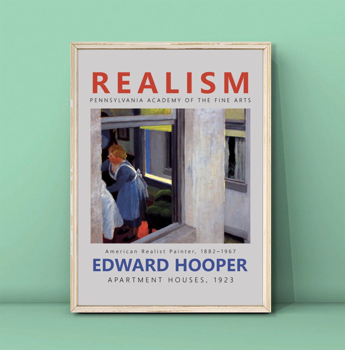 Edward Hopper Apartment Houses 1923 Window Realism Scene Poster