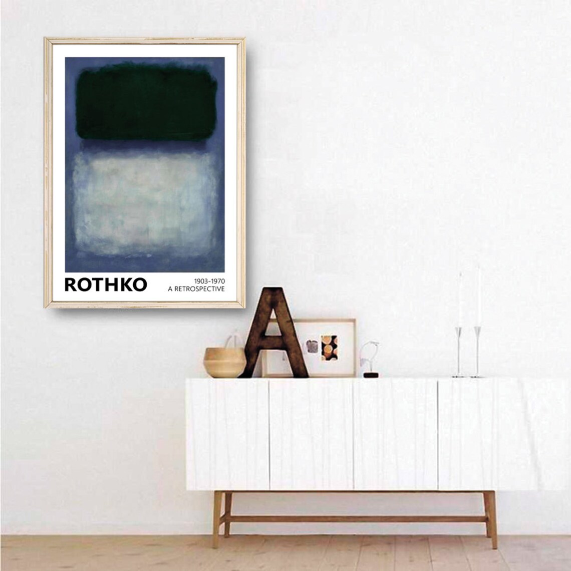 Mark Rothko White Blue Minimalist Art Print - Image 3
