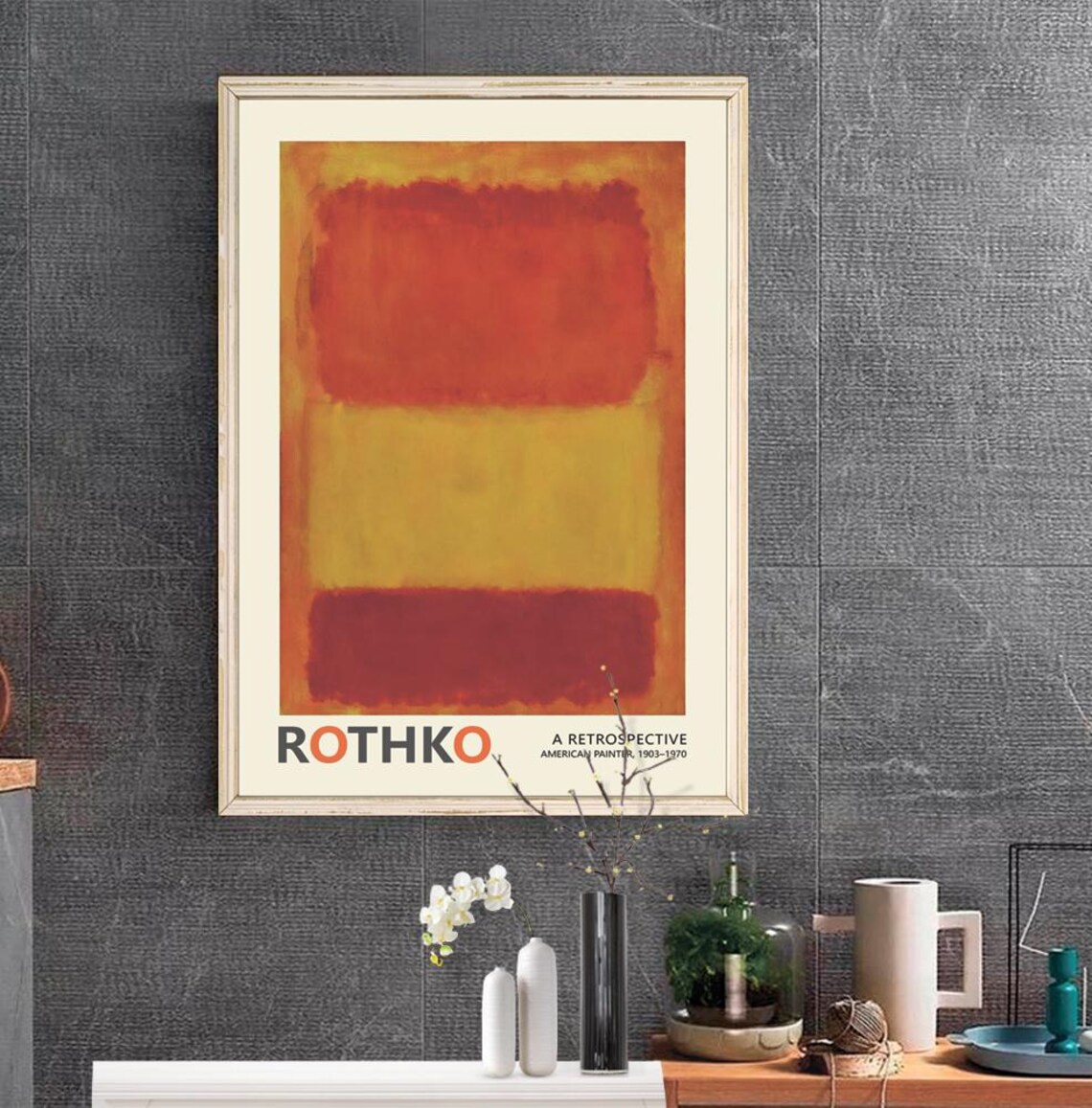 Mark Rothko Orange Red and Yellow Color Field Retrospective Poster - Image 2