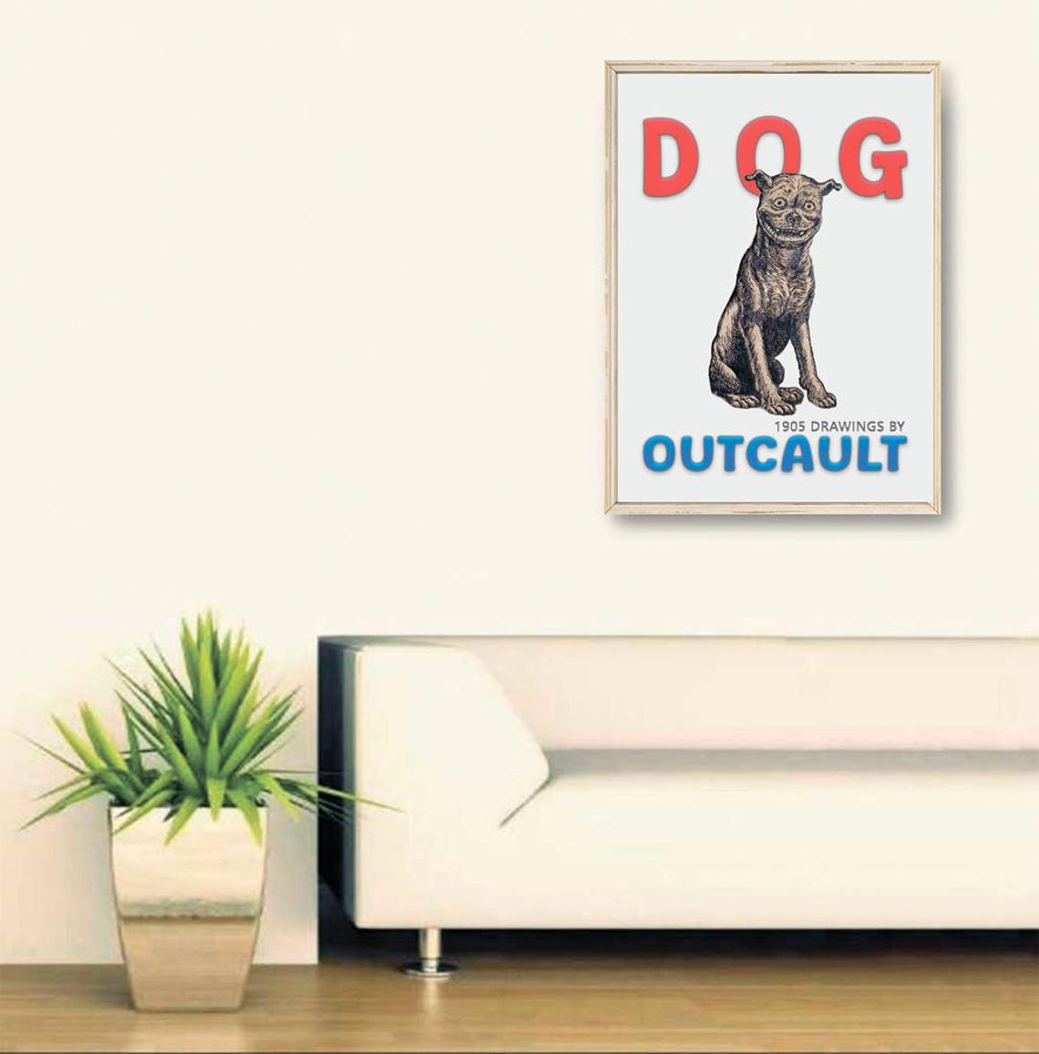 Richard Outcault 1905 Grinning Dog Vintage Comic Illustration Poster - Image 2