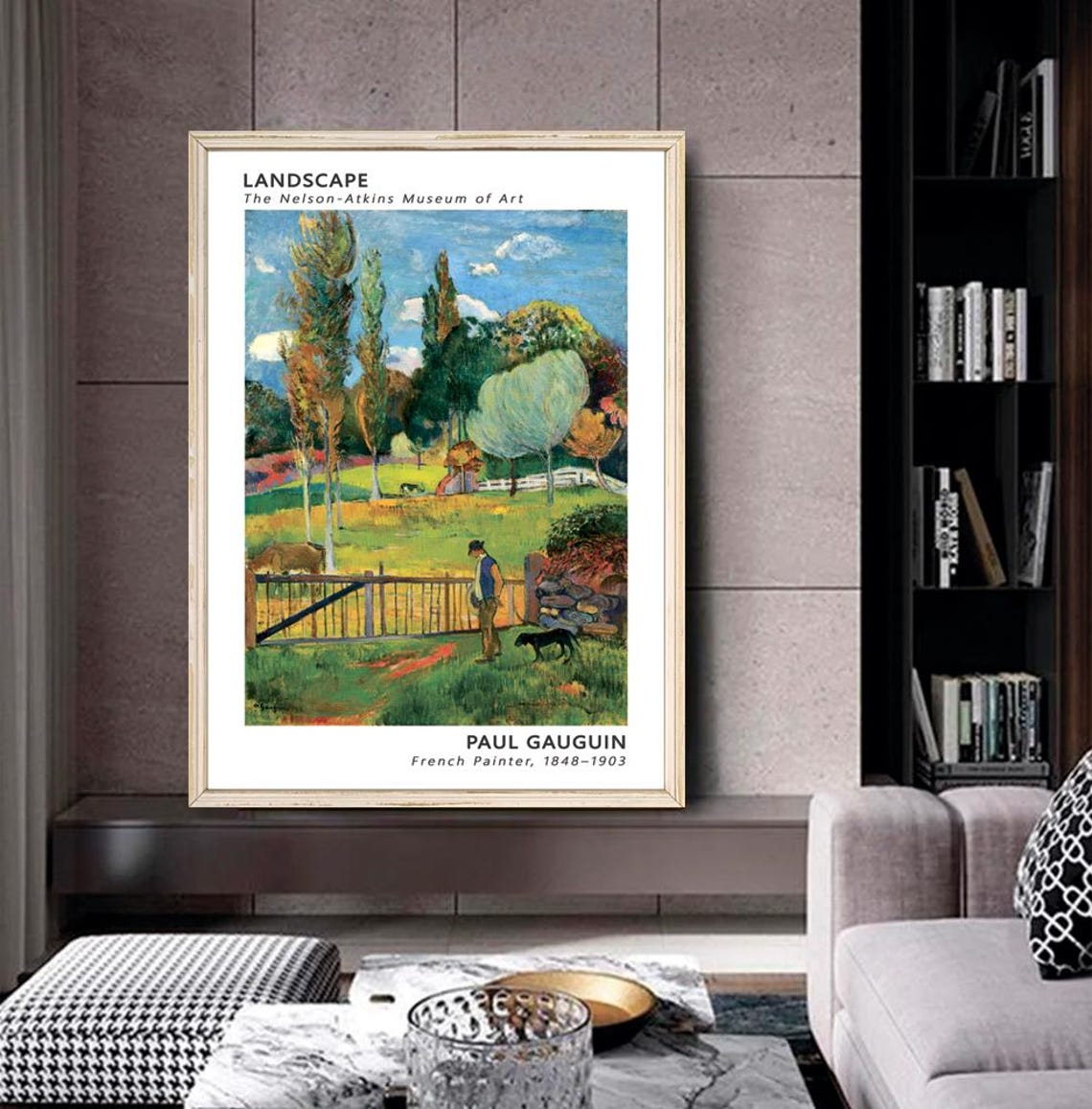 Paul Gauguin Landscape Pasture Fence Post Impressionist Art Poster - Image 2