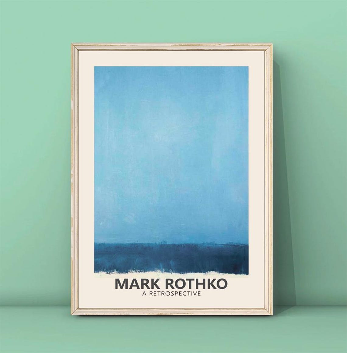 Mark Rothko Blue Color Field Abstract Retrospective Artwork Poster