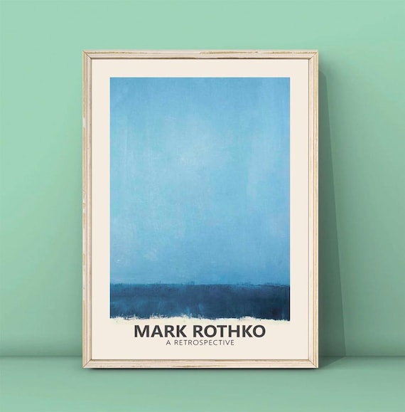 Mark Rothko Blue Color Field Abstract Retrospective Artwork Poster