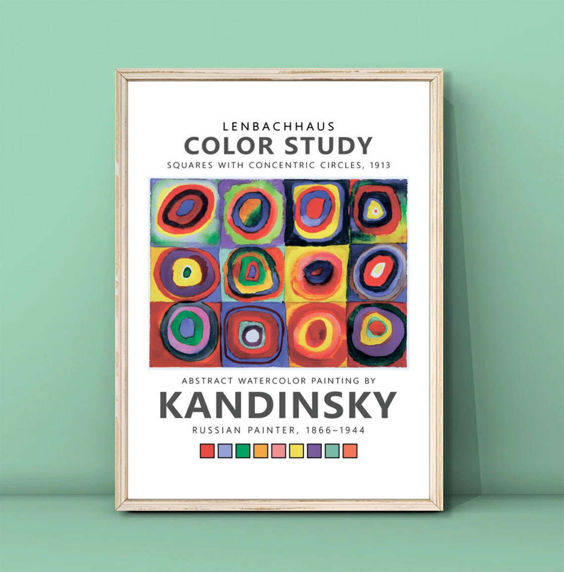 Wassily Kandinsky Color Study Squares With Concentric Circles Print Kandinsky Painting Expressionism Poster Abstract Art