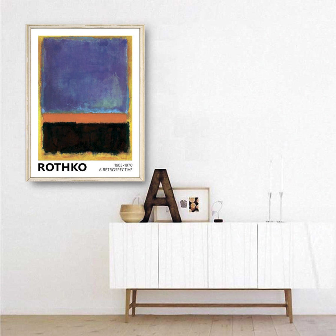 Mark Rothko Purple And Black Abstract Retrospective Art Poster - Image 3