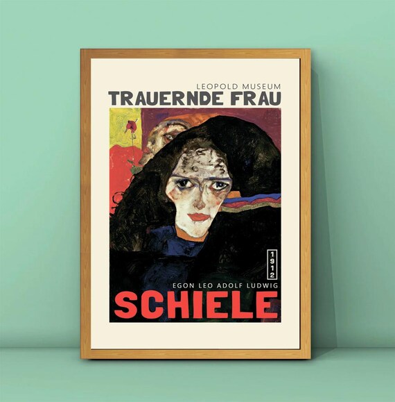 Egon Schiele Trauernde Frau 1912 Mourning Woman Leopold Poster
