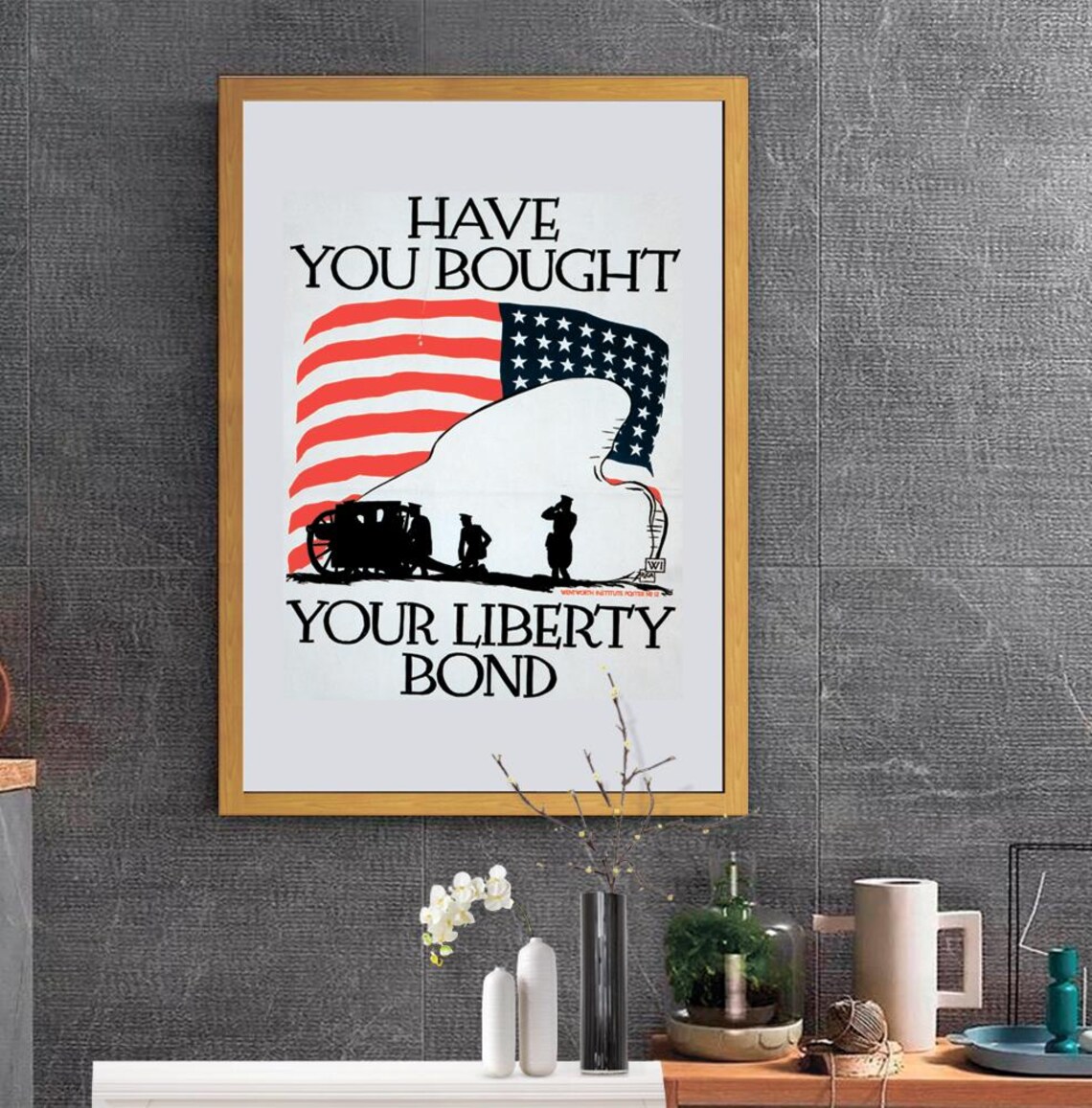 Have You Bought Your Liberty Bond WWI American Flag Propaganda Poster - Image 2