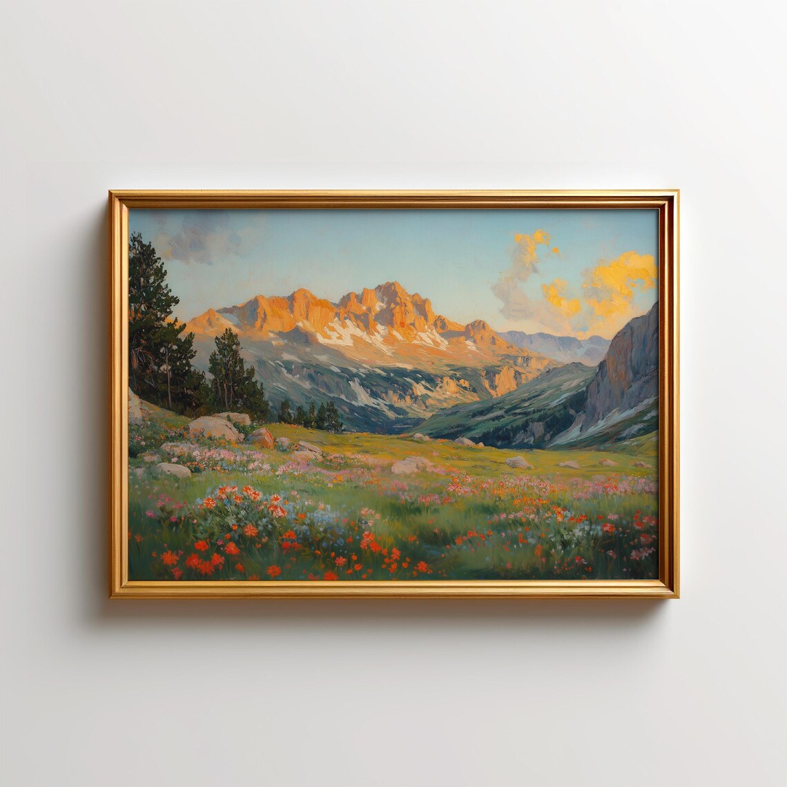 Rocky Mountain Print, Colorado Wildflowers Landscape