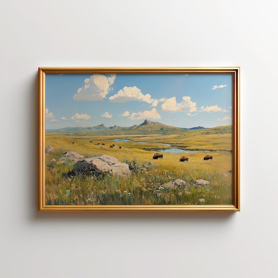 Bison Art Print, Wichita Mountains Oklahoma