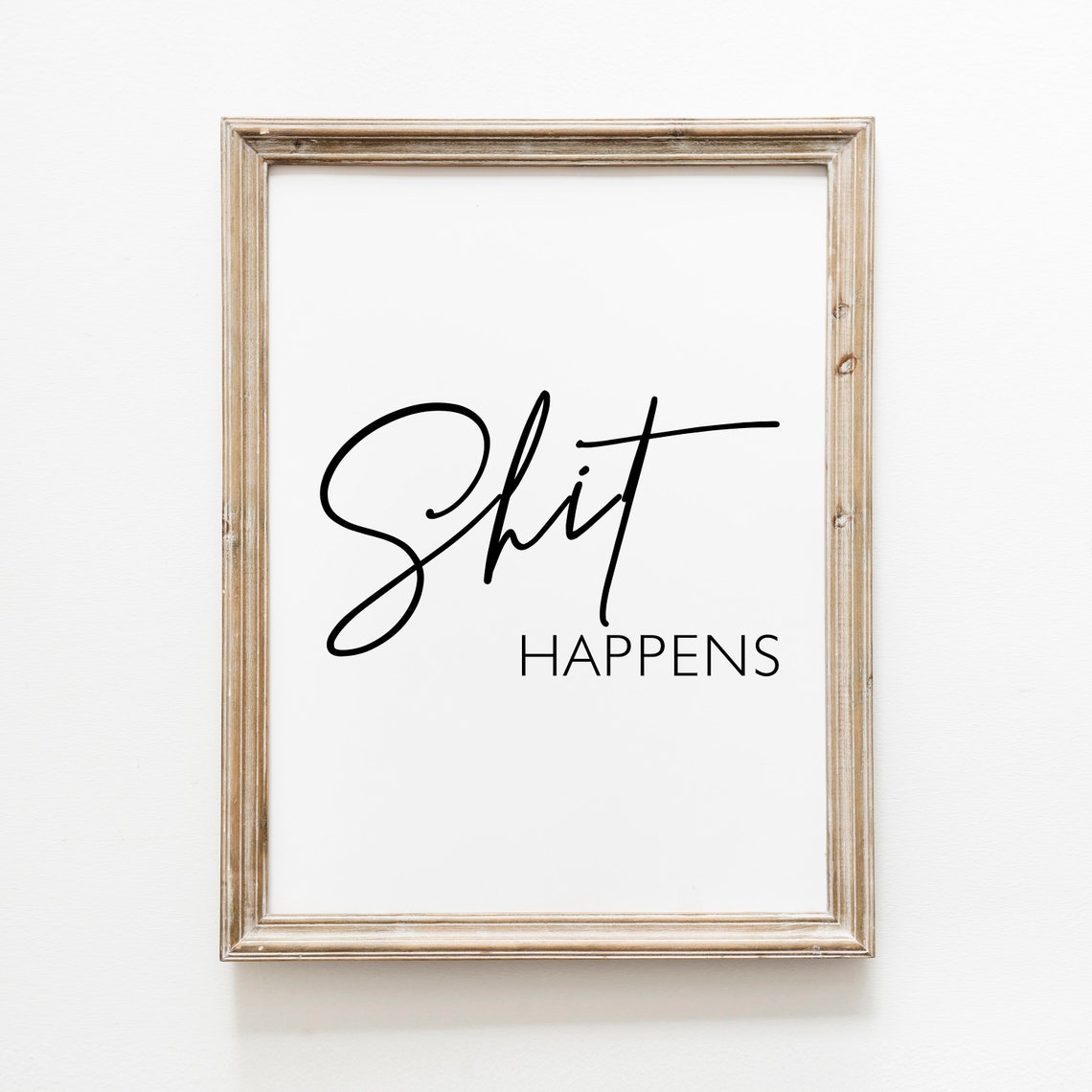 Shit Happens Funny Bathroom Decor Bathroom Wall Art Toilet Decor Wall Art Instant Poster
