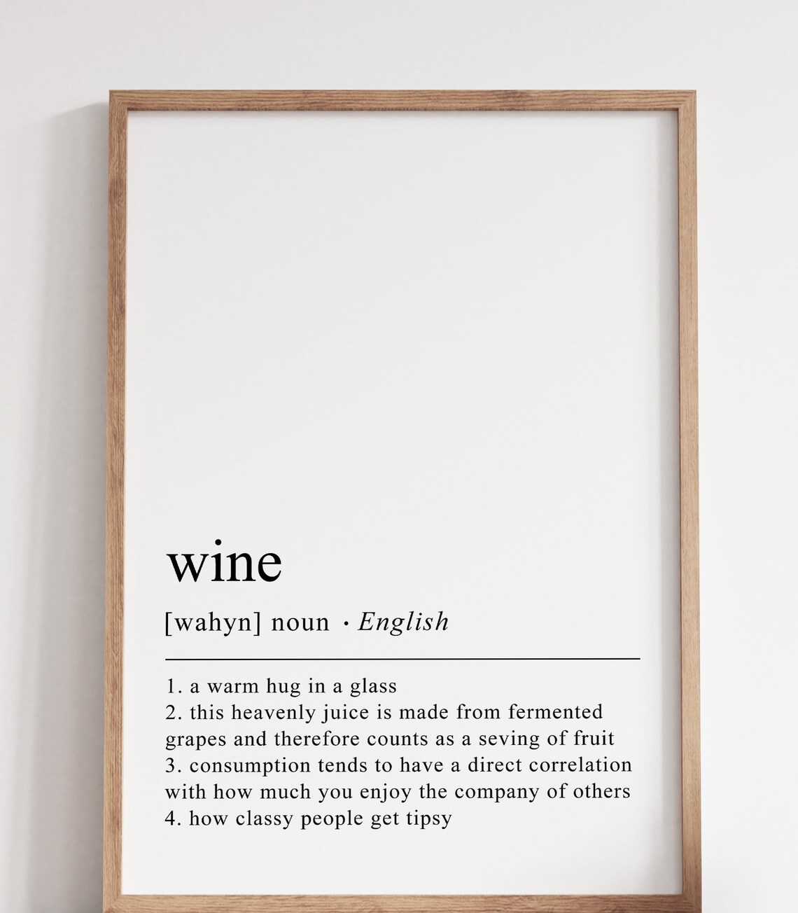Wine Dictionary Definition Funny Bar Cart Kitchen Decor Humor Poster - Image 2