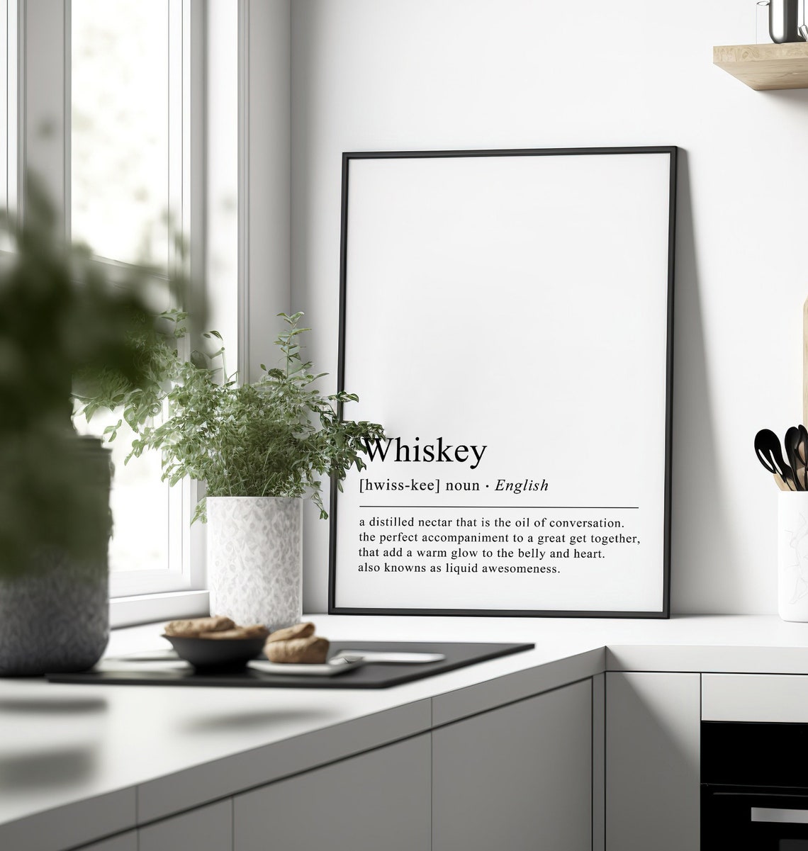 Whiskey Classic Rustic Dictionary Definition Quote Bar Decor Print - Image 2
