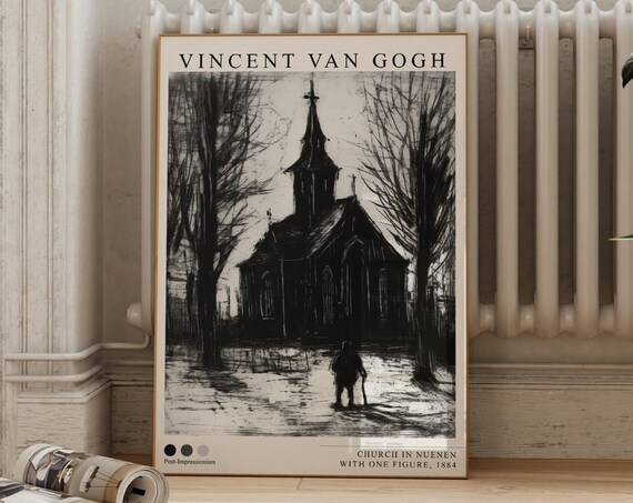 Van Gogh Print Churchin Nuenen Vincent Van Gogh Exhibition Poster Classical Art Print