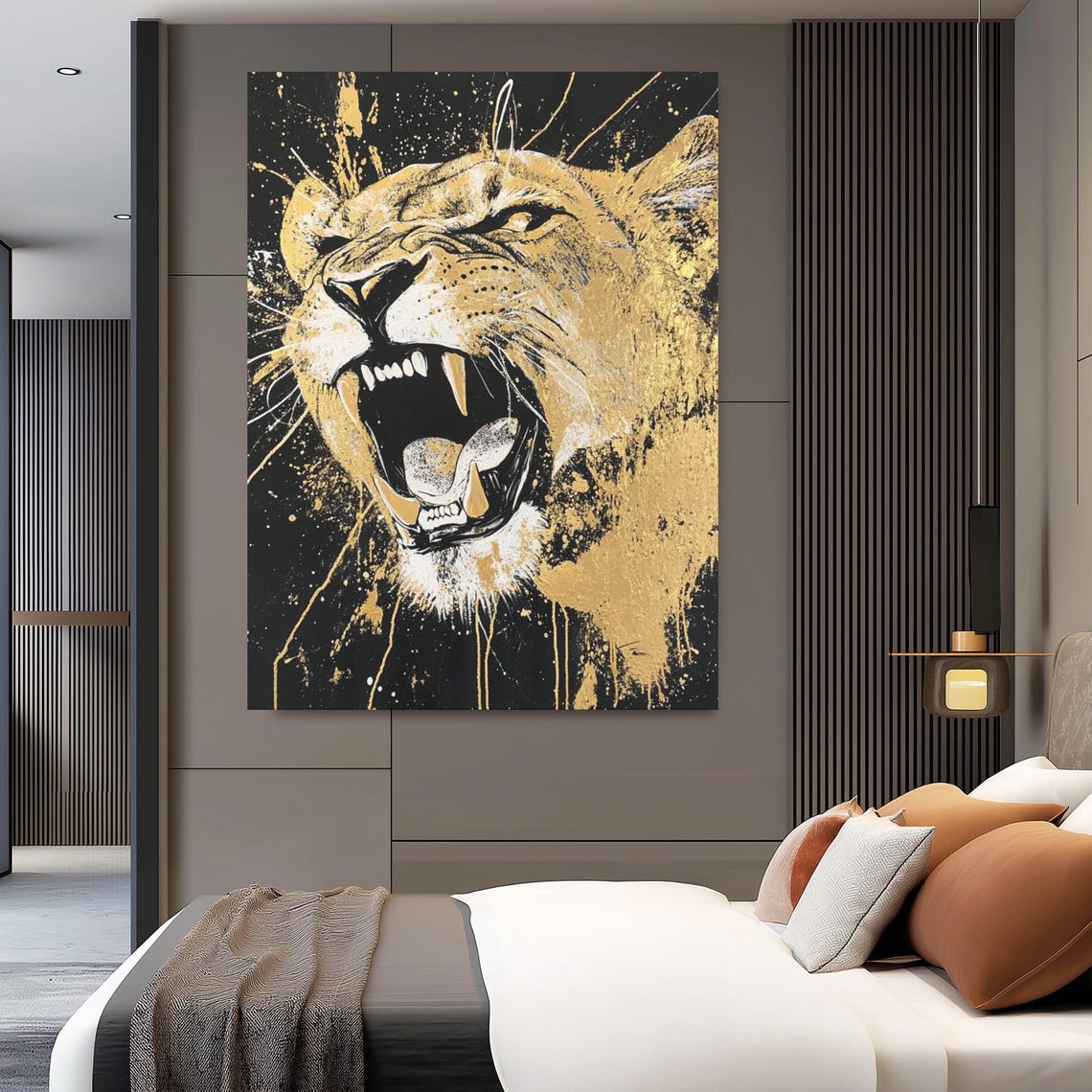 Roaring Lioness, Jungle Decor Art Print