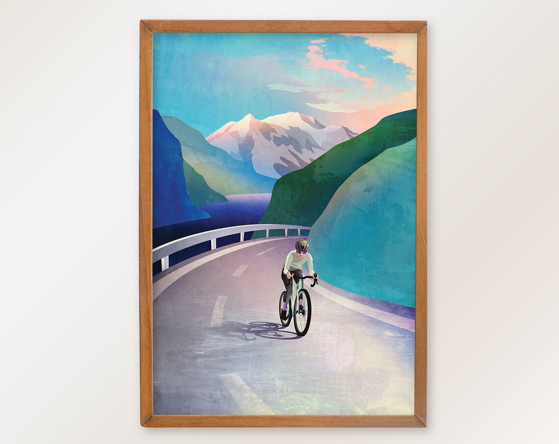 Cycling Passion For The Climb Girl Cyclist Art Print