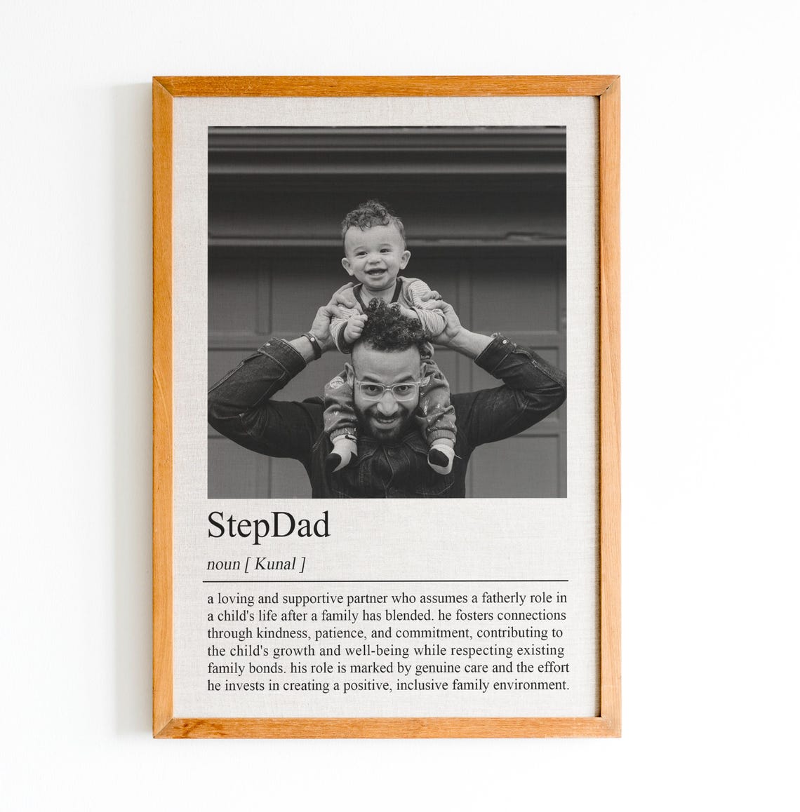 Pesonalized Step Dad Definition Print Wall Art Print Step Dad Gift Step Dad Print Photo Photo Definition Print Custom Gift With Photo